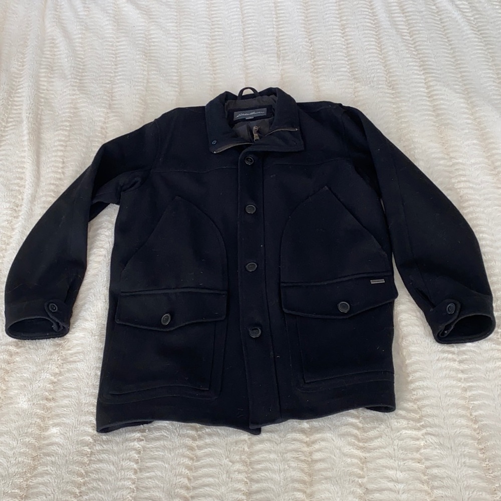 Eddie Bauer Bullman Creek Wool Coat Mens Size M